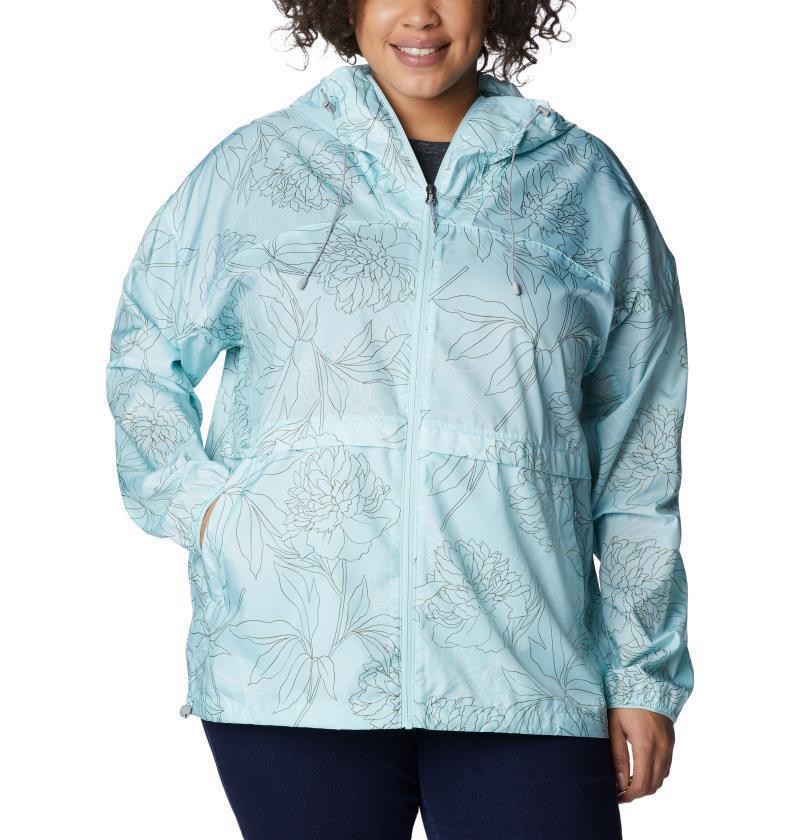 Alpine Chill Windbreaker, Extended - Womens - Icy Morn Leafy Lines 1