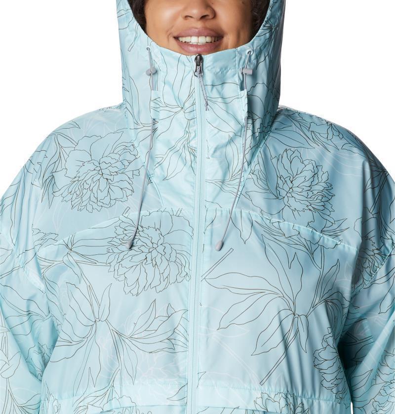 Alpine Chill Windbreaker, Extended - Womens - Icy Morn Leafy Lines 5
