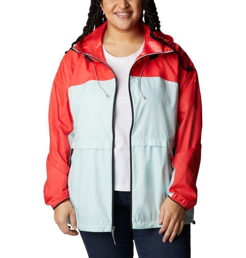 Alpine Chill Windbreaker, Extended - Womens - Red Hibiscus / Icy Morn / Black 2