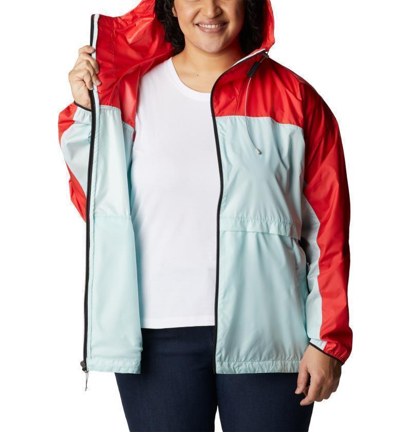 Alpine Chill Windbreaker, Extended - Womens - Red Hibiscus / Icy Morn / Black 3