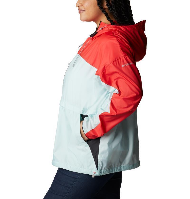 Alpine Chill Windbreaker, Extended - Womens - Red Hibiscus / Icy Morn / Black 4