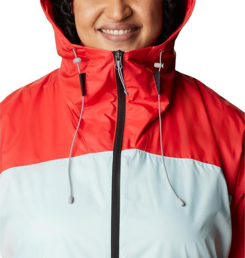 Alpine Chill Windbreaker, Extended - Womens - Red Hibiscus / Icy Morn / Black 5