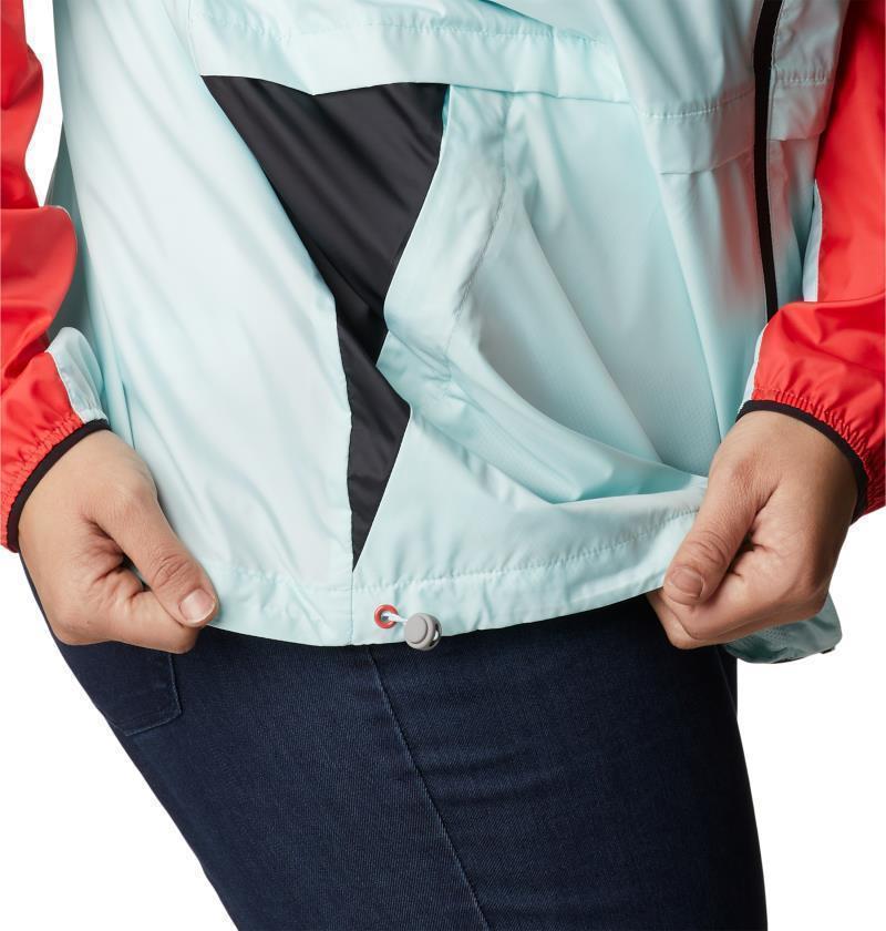 Alpine Chill Windbreaker, Extended - Womens - Red Hibiscus / Icy Morn / Black 6