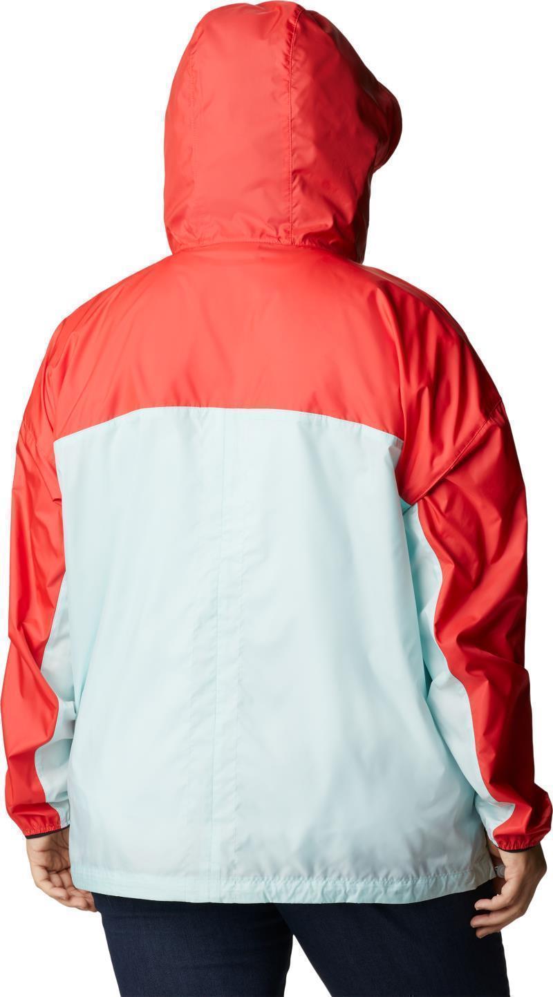 Alpine Chill Windbreaker, Extended - Womens - Red Hibiscus / Icy Morn / Black 7