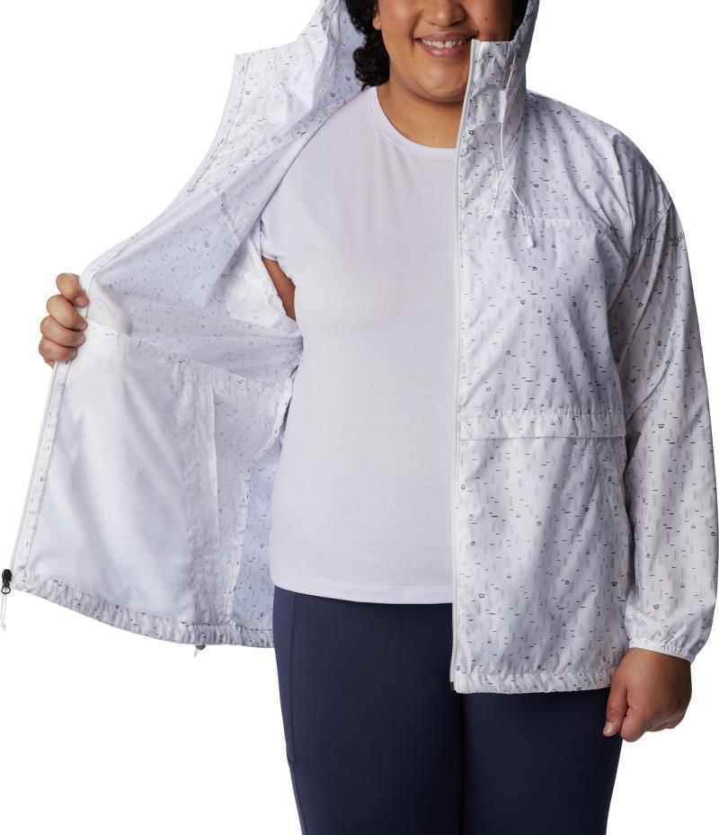 Alpine Chill Windbreaker, Extended - Womens - White Campdot Print 5