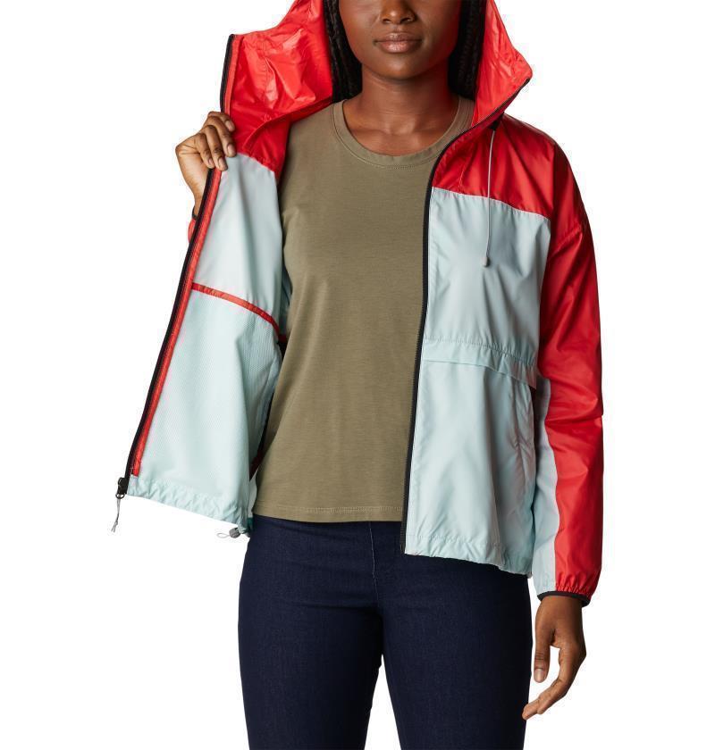 Alpine Chill Windbreaker - Womens - Red Hibiscus / Icy Morn / Black 3