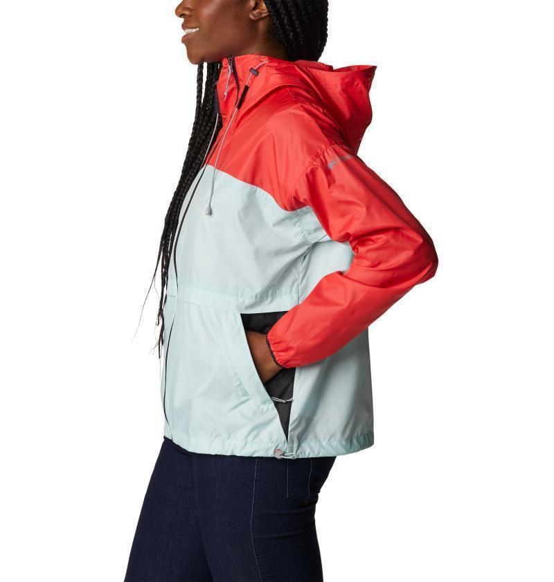 Alpine Chill Windbreaker - Womens - Red Hibiscus / Icy Morn / Black 4