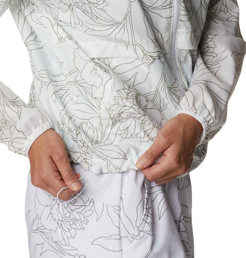 Alpine Chill Windbreaker - Womens - White Leafy Lines Print 6