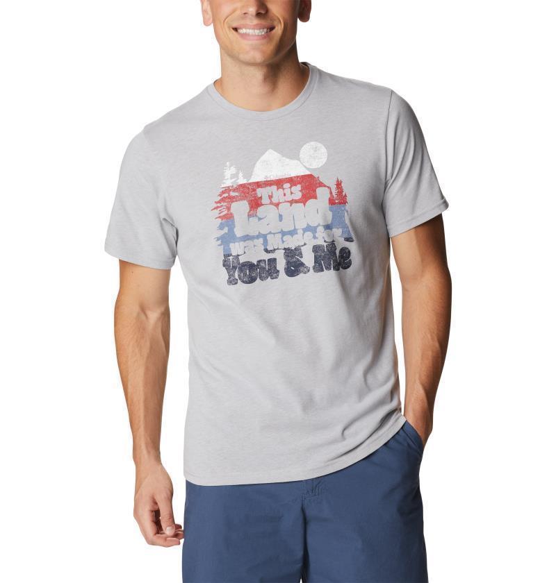 Alpine Way Graphic Tee - Tall - Mens - Columbia Grey Heather / Our Land Graphic 1