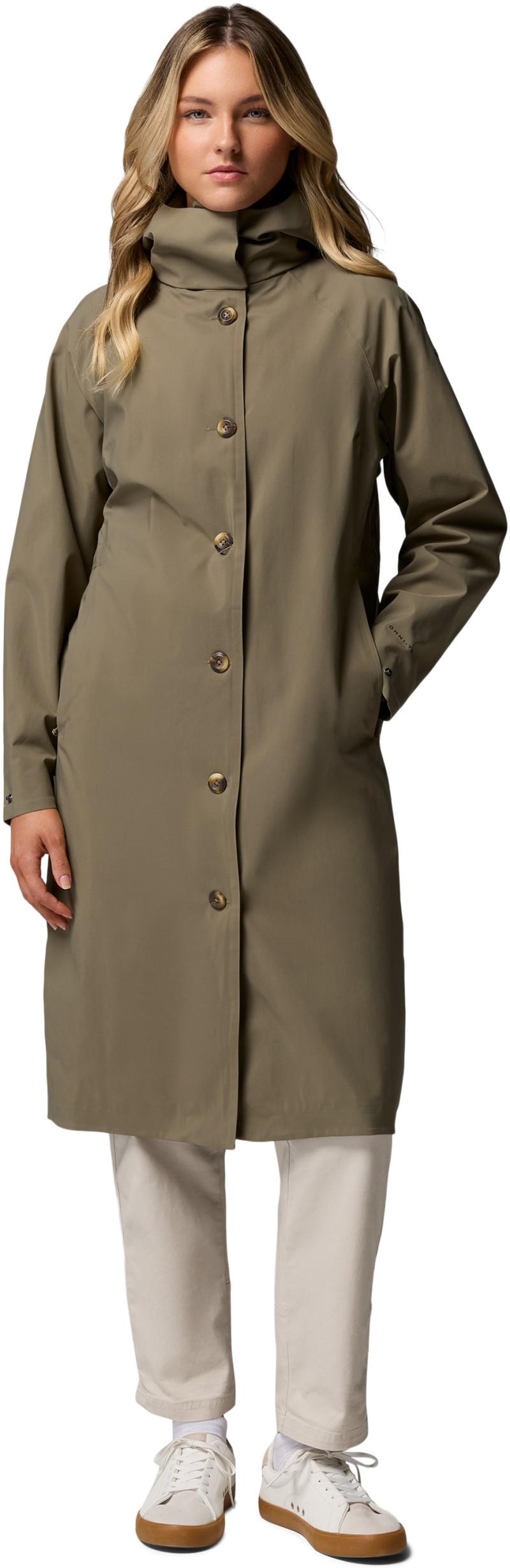 AmazeTrench Rain Jacket - Womens - stone green 1