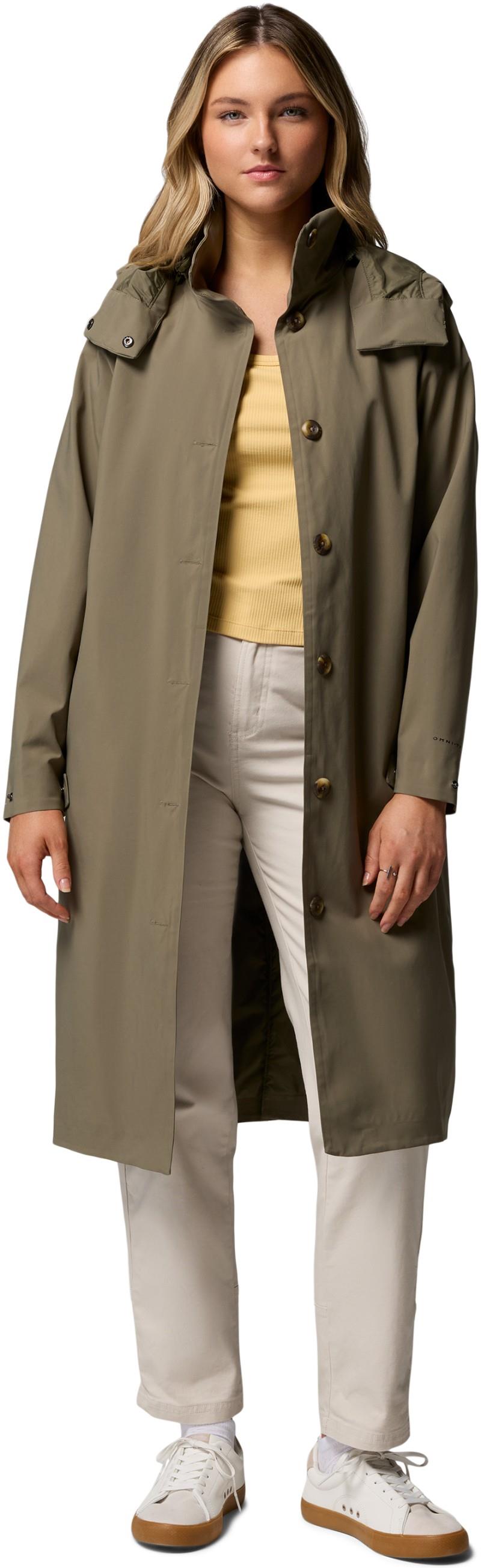 AmazeTrench Rain Jacket - Womens - stone green 1