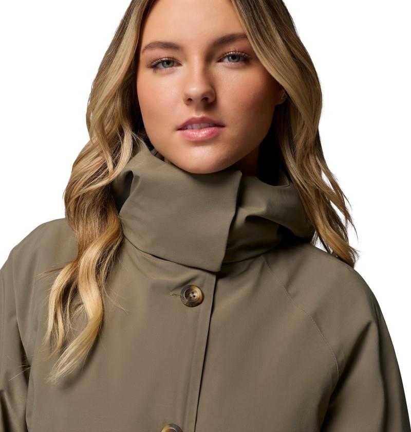 AmazeTrench Rain Jacket - Womens - stone green 1