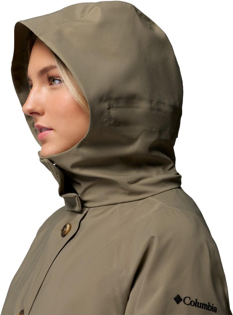 AmazeTrench Rain Jacket - Womens - stone green 1