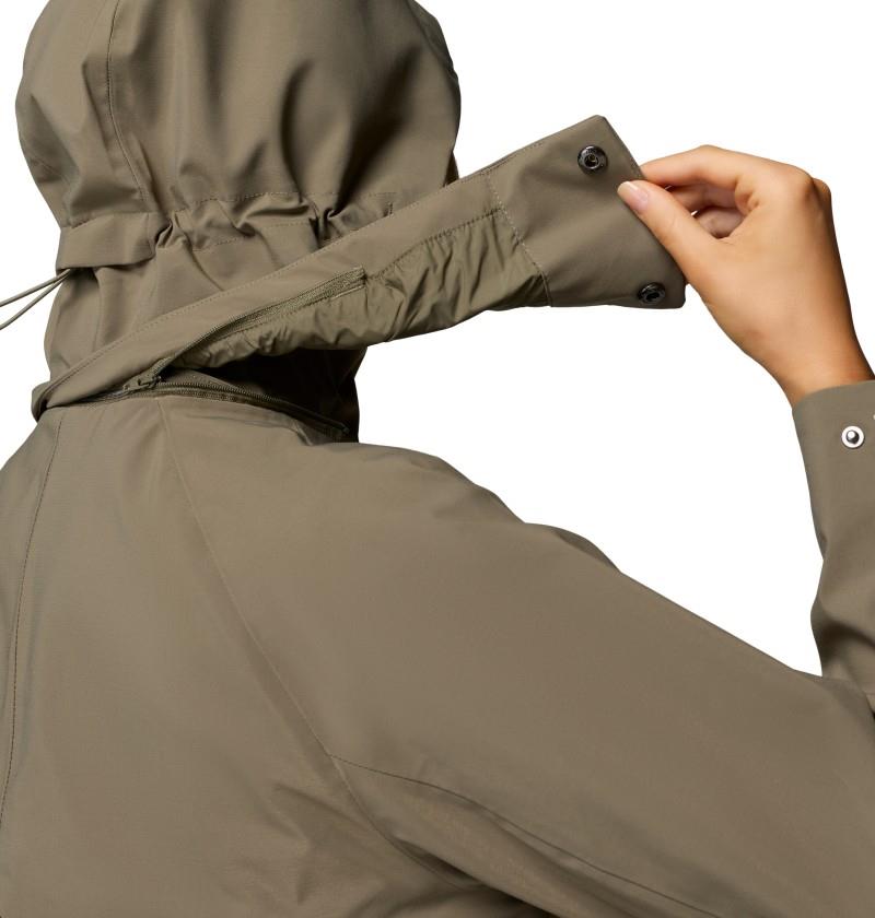 AmazeTrench Rain Jacket - Womens - stone green 1