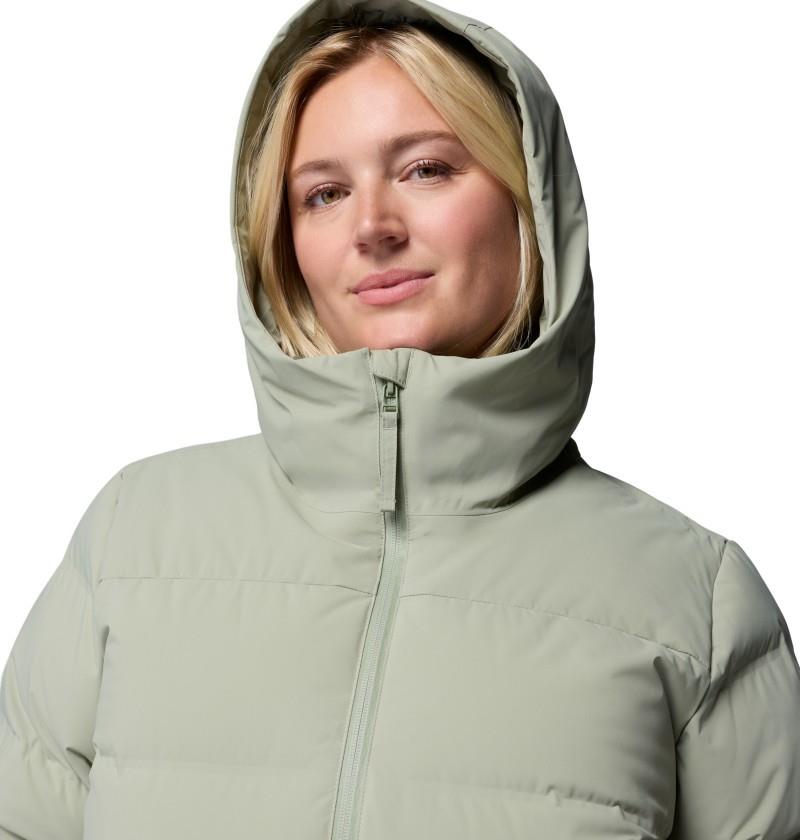 Amaze Puff Heat Seal Mid Hooded Jacket, Extended - Womens - safari 1
