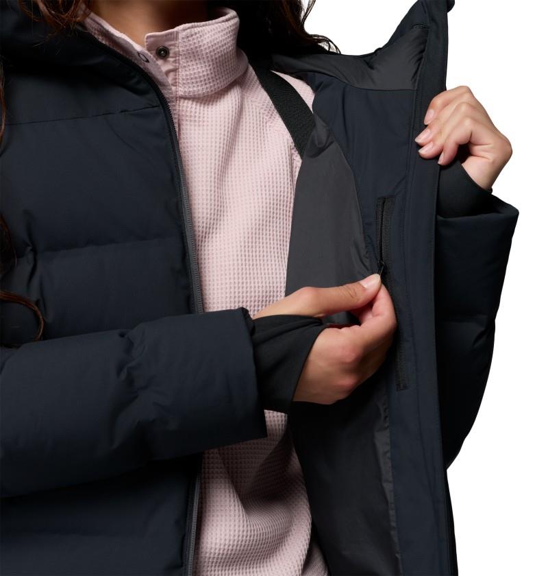 Amaze Puff Heat Seal Mid Hooded Jacket - Womens - black 1