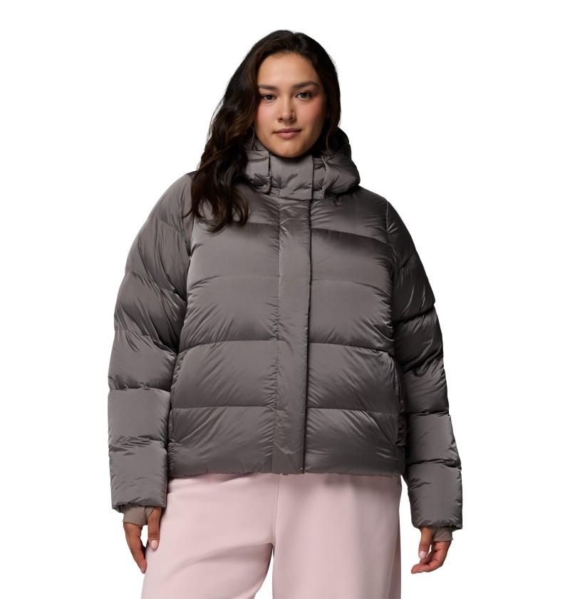 Amaze Puff Hooded Jacket, Extended - Womens - iron high shine 1