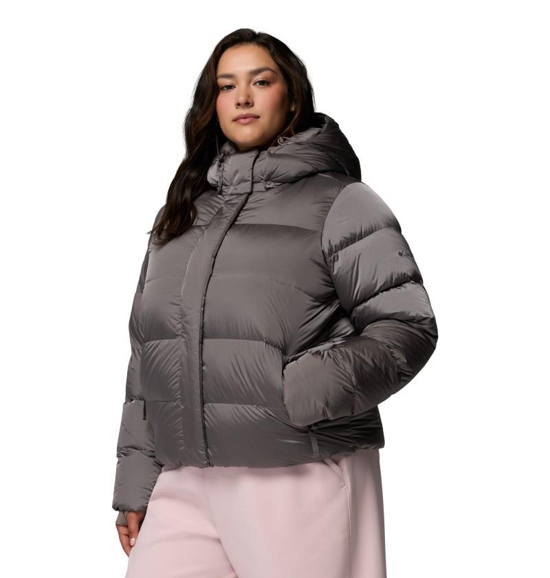 Amaze Puff Hooded Jacket, Extended - Womens - iron high shine 1