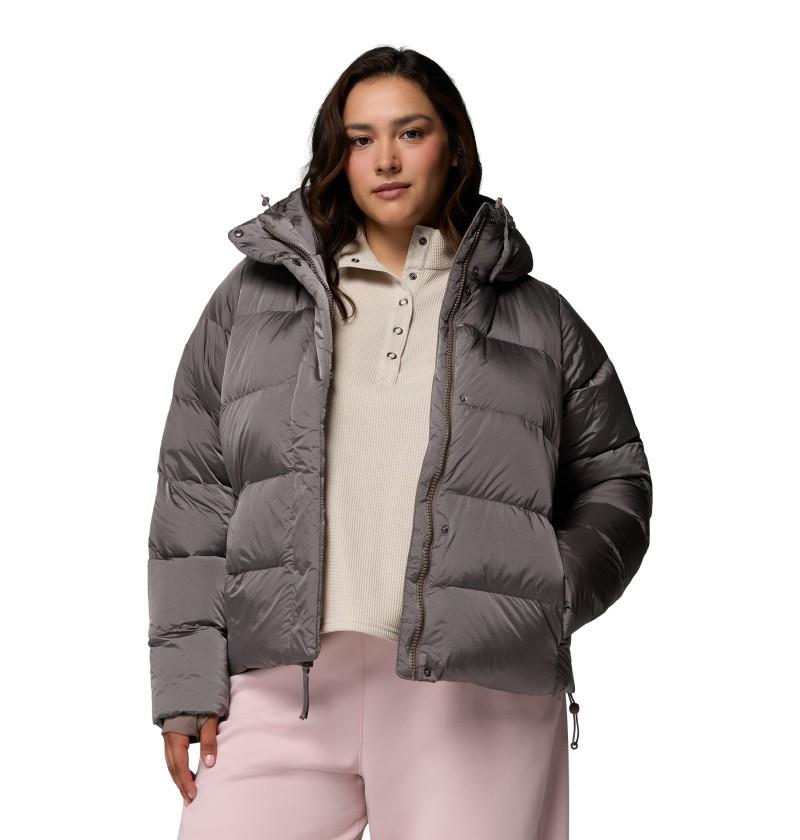 Amaze Puff Hooded Jacket, Extended - Womens - iron high shine 1