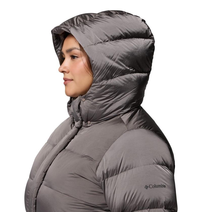 Amaze Puff Hooded Jacket, Extended - Womens - iron high shine 1