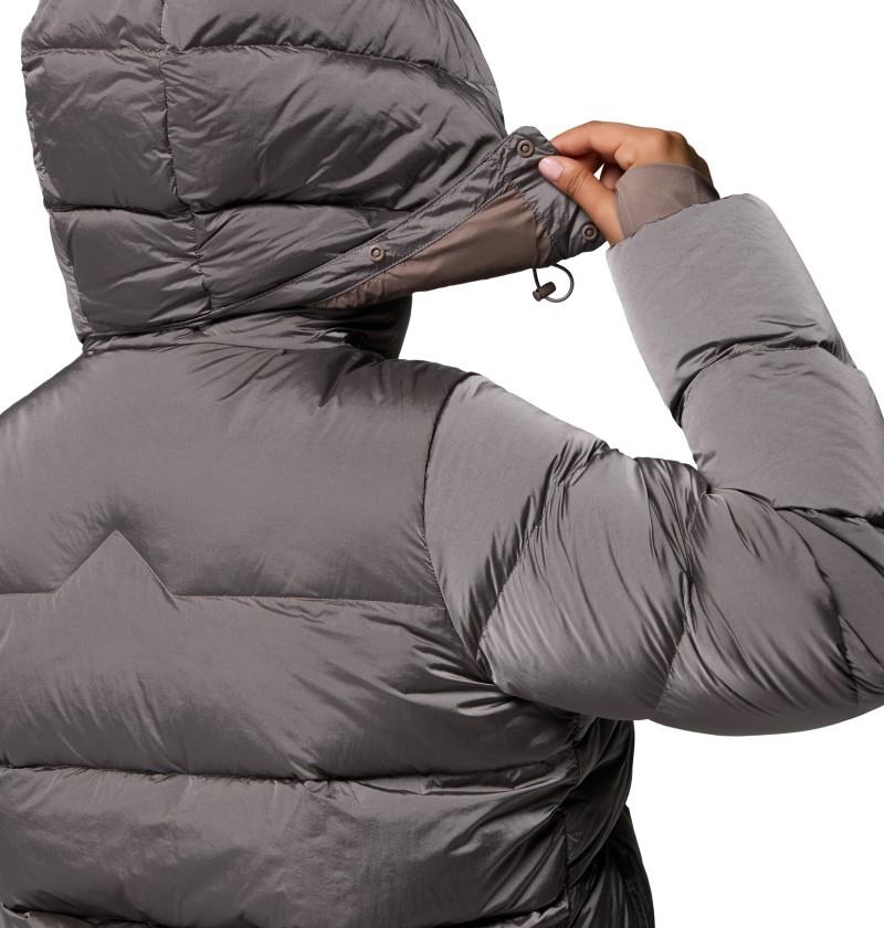 Amaze Puff Hooded Jacket, Extended - Womens - iron high shine 1