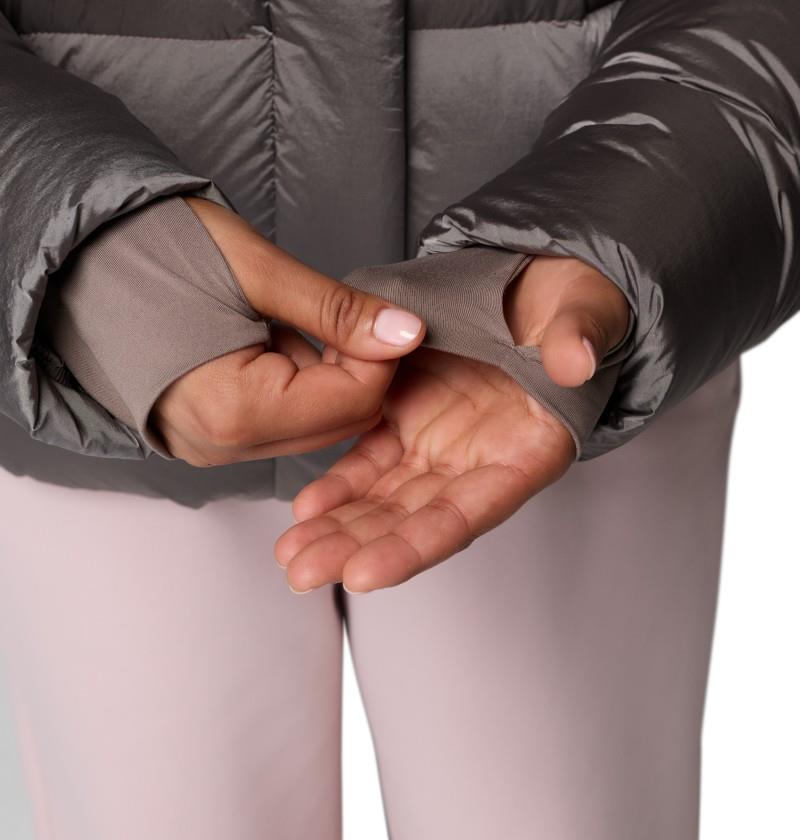 Amaze Puff Hooded Jacket, Extended - Womens - iron high shine 1