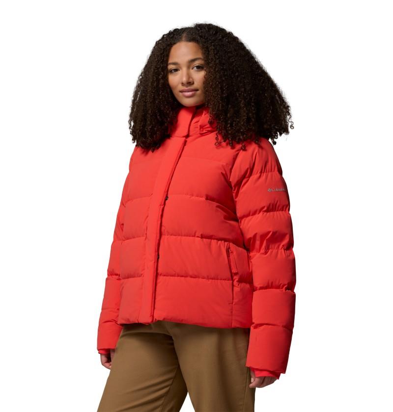 Amaze Puff Hooded Jacket, Extended - Womens - poppy red 1