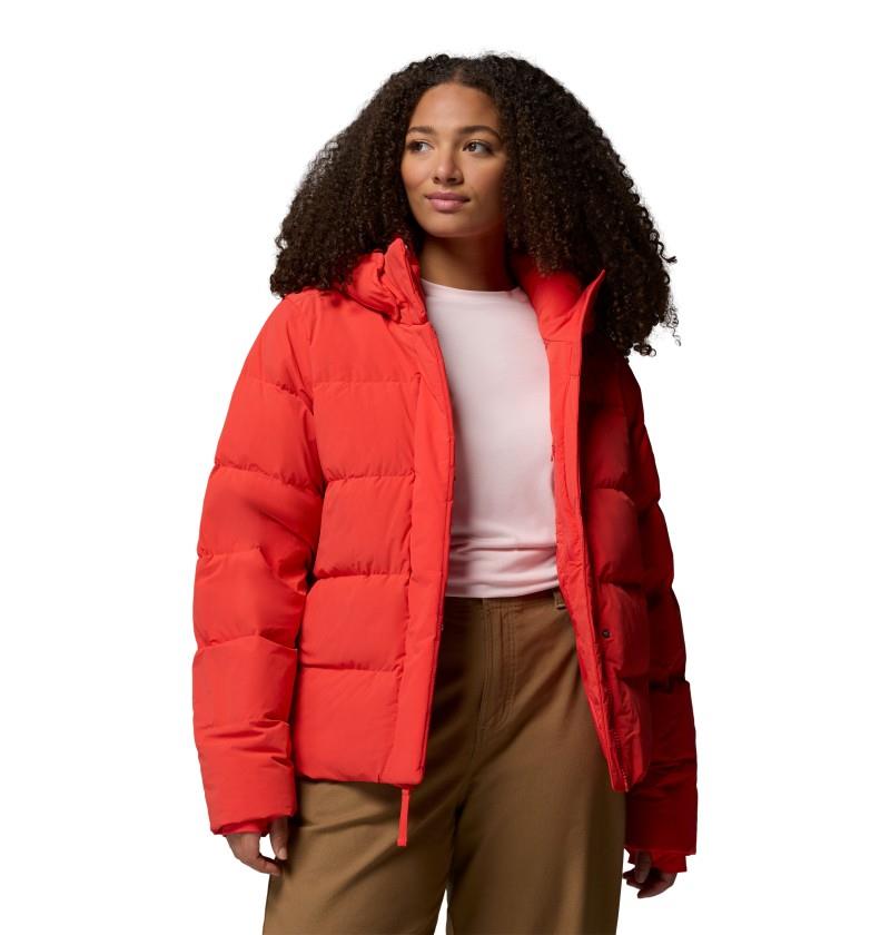 Amaze Puff Hooded Jacket, Extended - Womens - poppy red 1