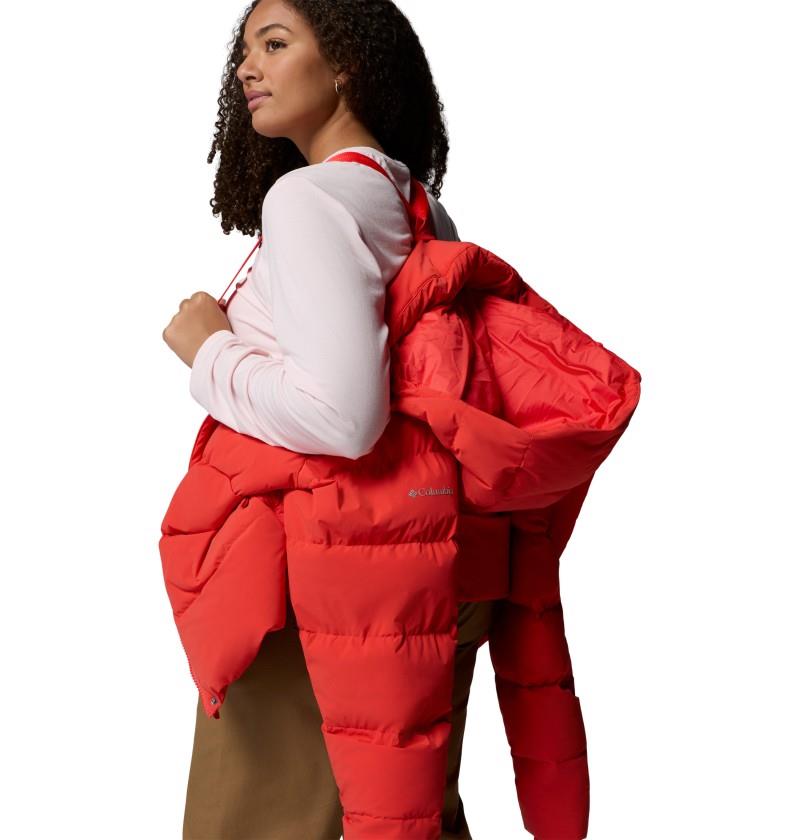 Amaze Puff Hooded Jacket, Extended - Womens - poppy red 1
