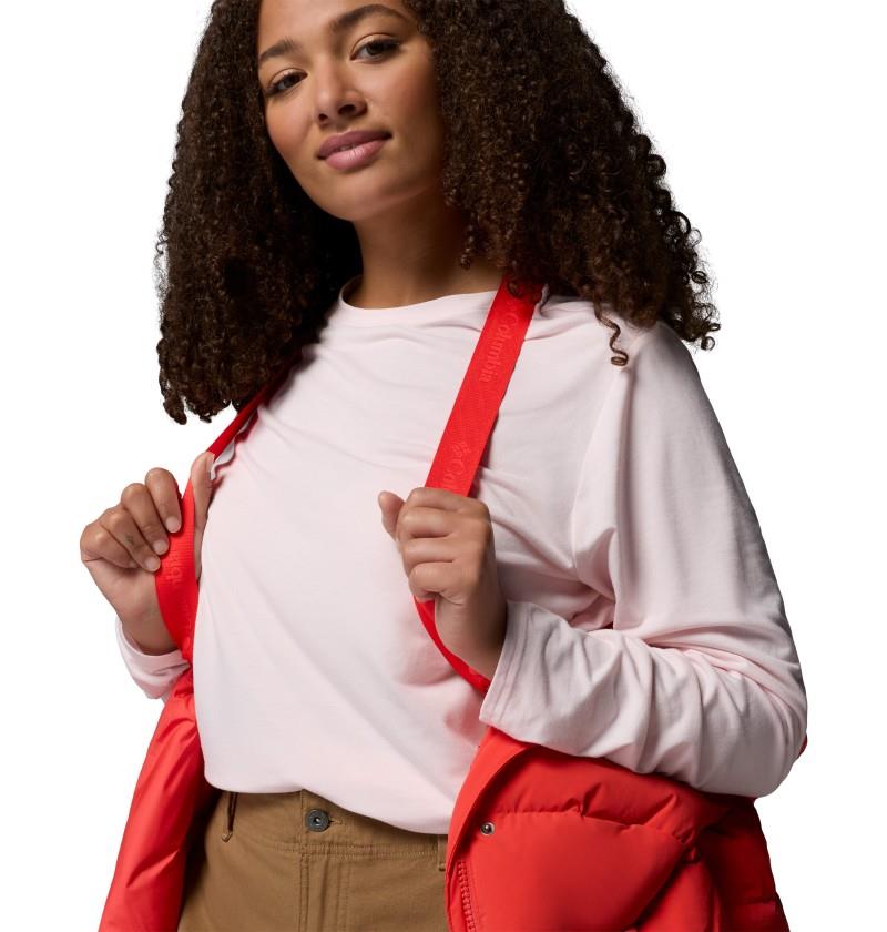 Amaze Puff Hooded Jacket, Extended - Womens - poppy red 1