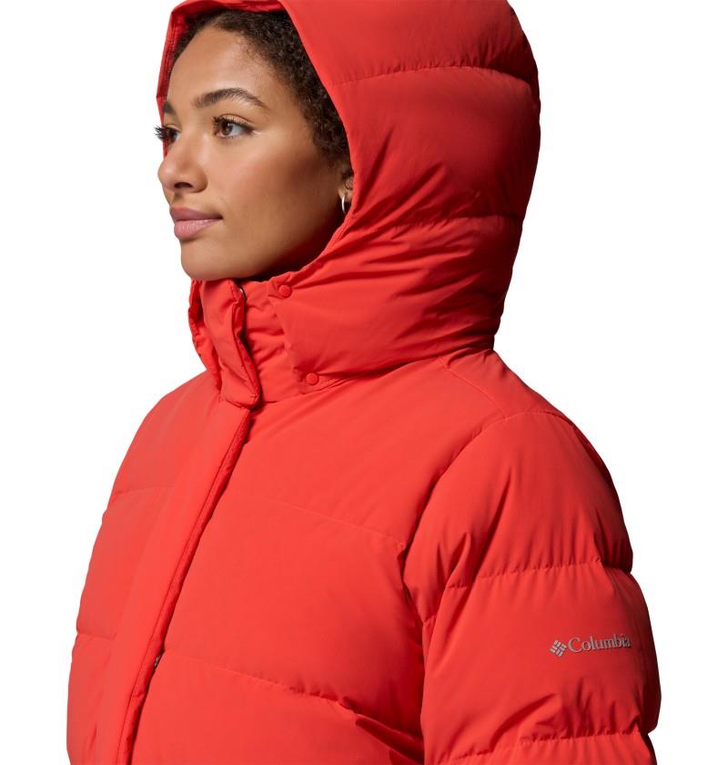 Amaze Puff Hooded Jacket, Extended - Womens - poppy red 1