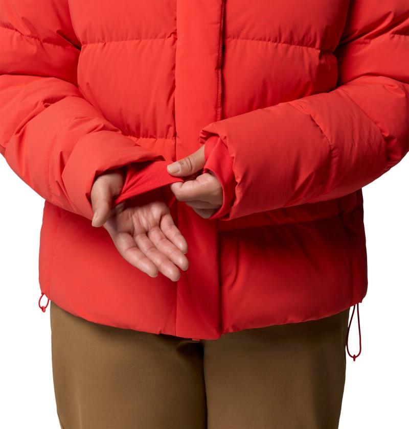 Amaze Puff Hooded Jacket, Extended - Womens - poppy red 1
