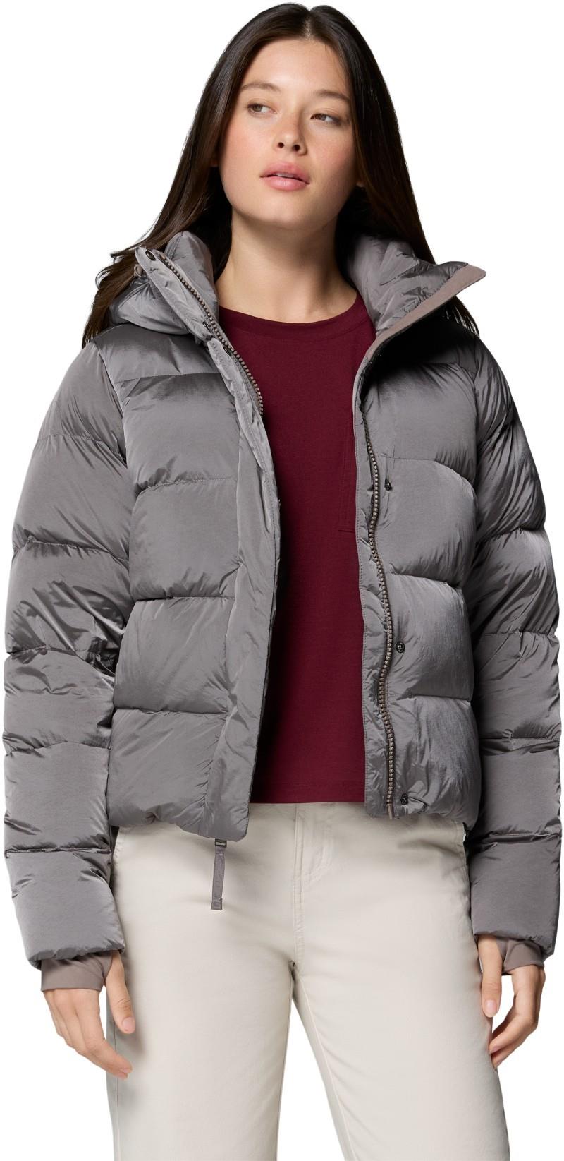 Amaze Puff Hooded Jacket - Womens - iron high shine 1