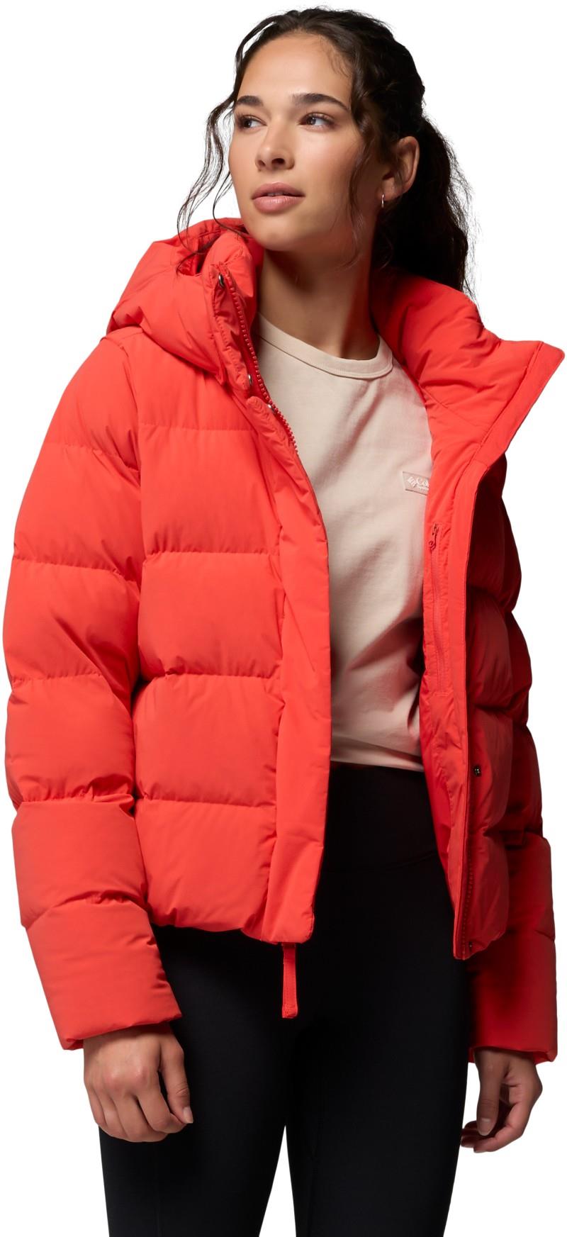 Amaze Puff Hooded Jacket - Womens - poppy red 1
