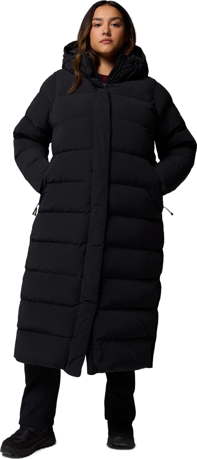 Amaze Puff Long Hooded Jacket, Extended - Womens - black 1