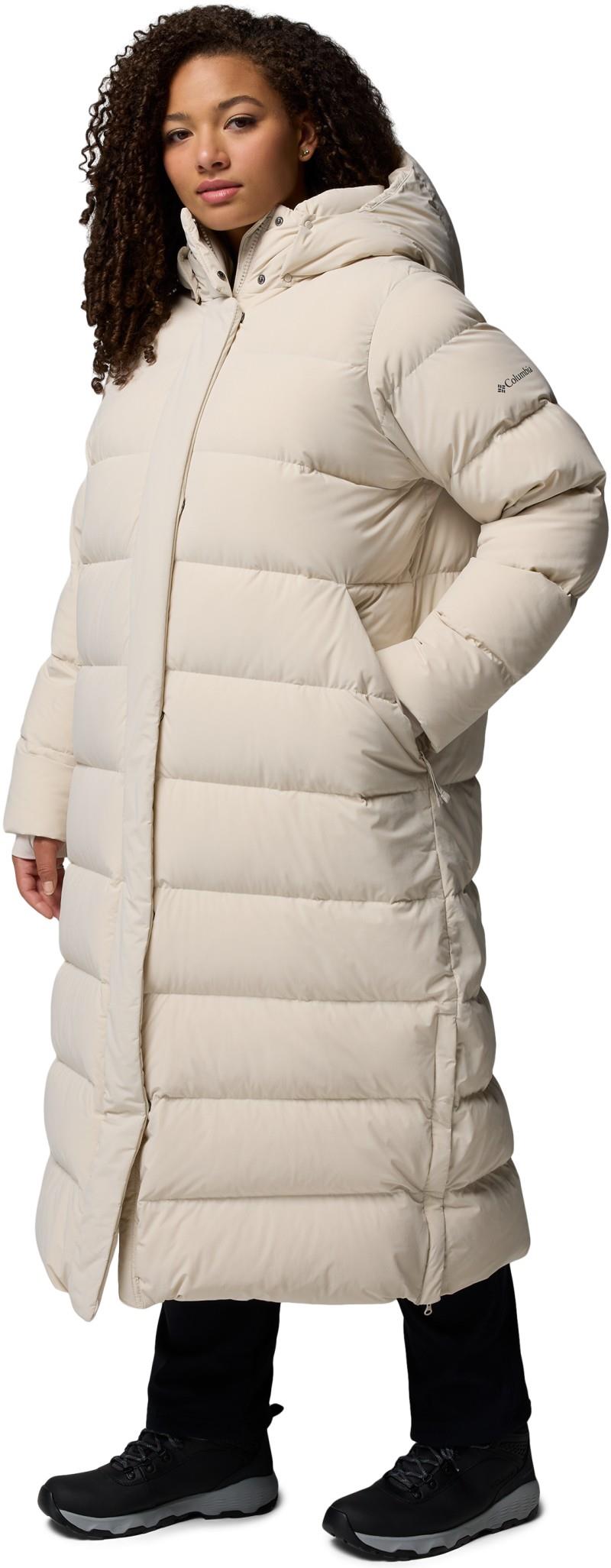 Amaze Puff Long Hooded Jacket, Extended - Womens - dark stone 1