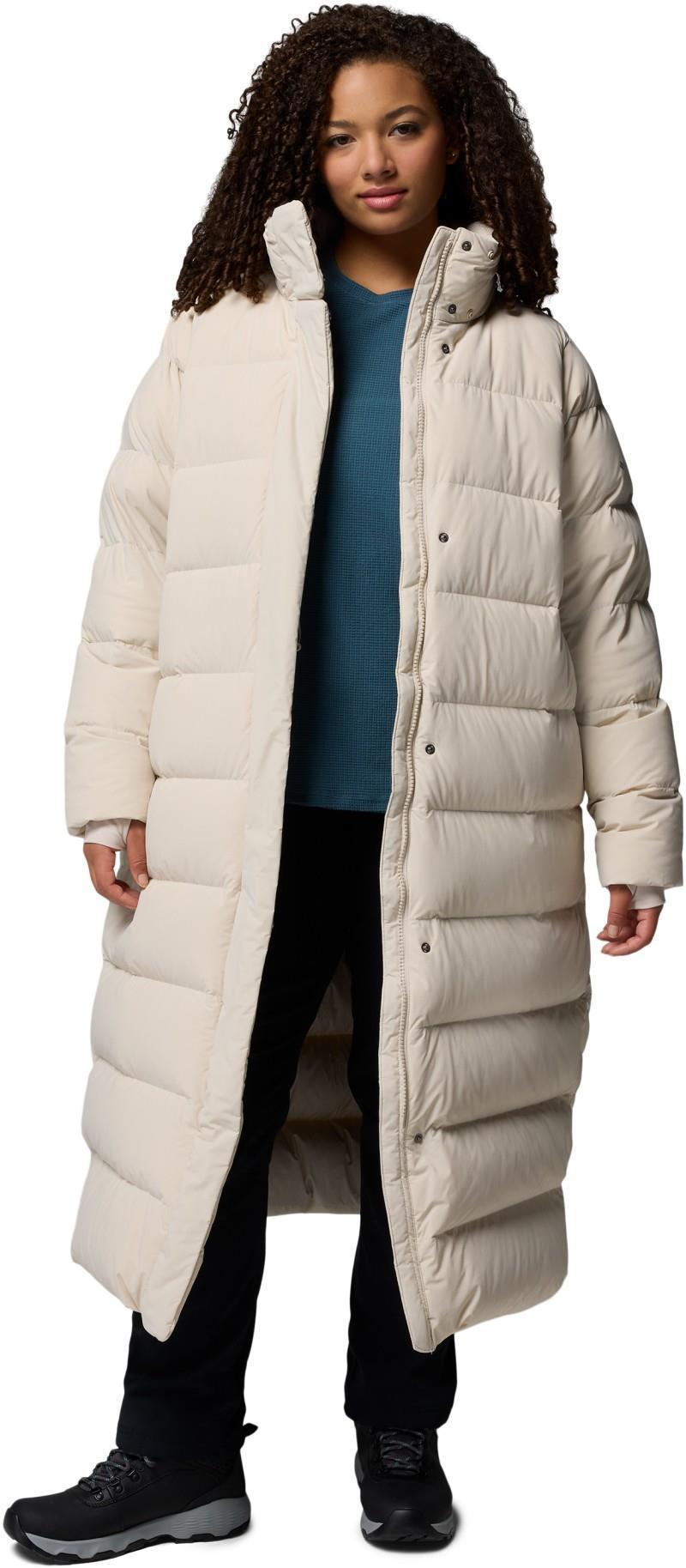 Amaze Puff Long Hooded Jacket, Extended - Womens - dark stone 1
