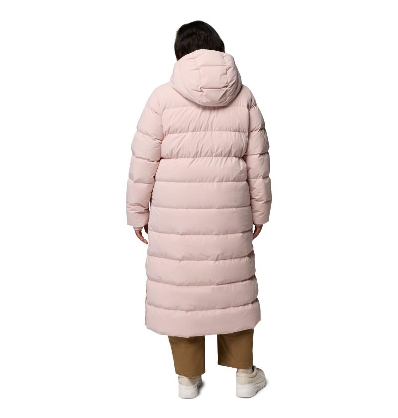 Amaze Puff Long Hooded Jacket, Extended - Womens - mineral pink 1