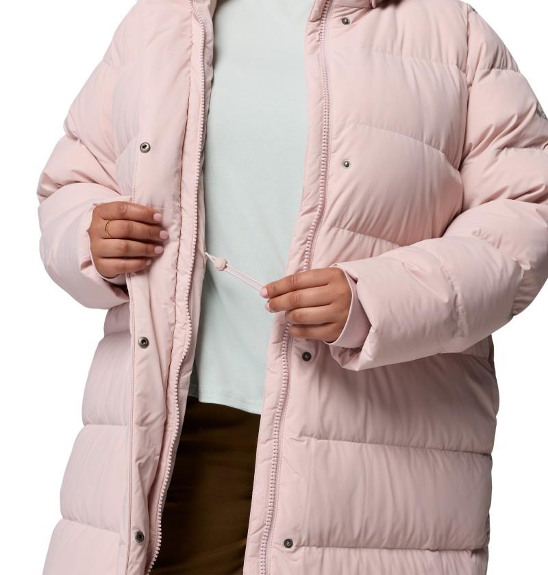 Amaze Puff Long Hooded Jacket, Extended - Womens - mineral pink 1