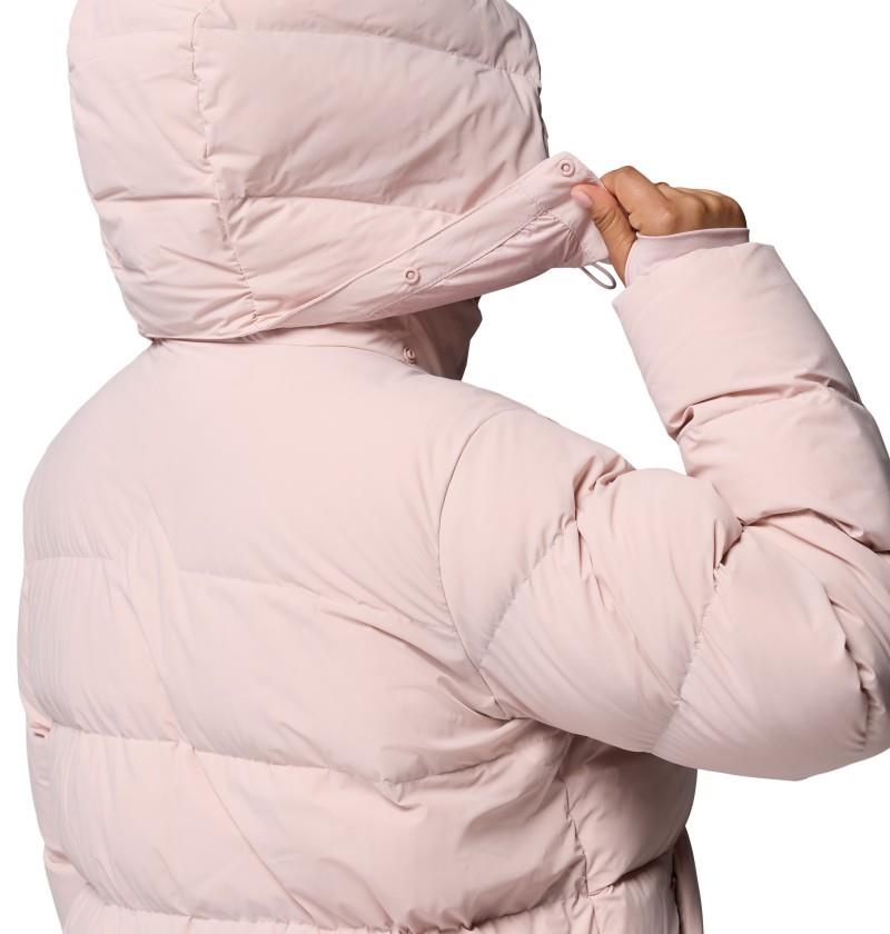 Amaze Puff Long Hooded Jacket, Extended - Womens - mineral pink 1
