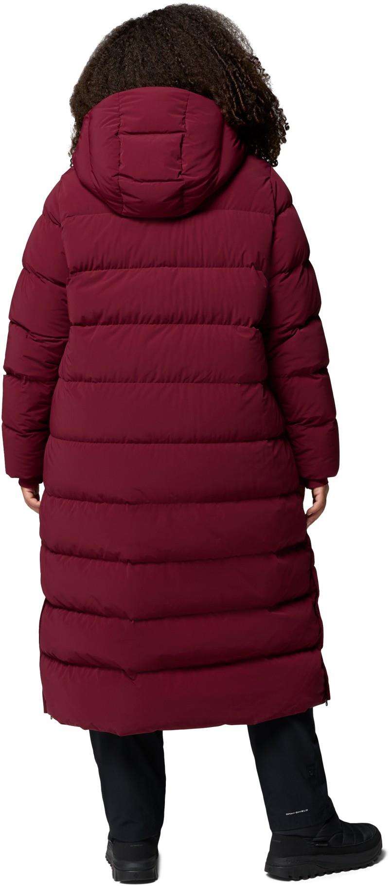 Amaze Puff Long Hooded Jacket, Extended - Womens - rich wine 1
