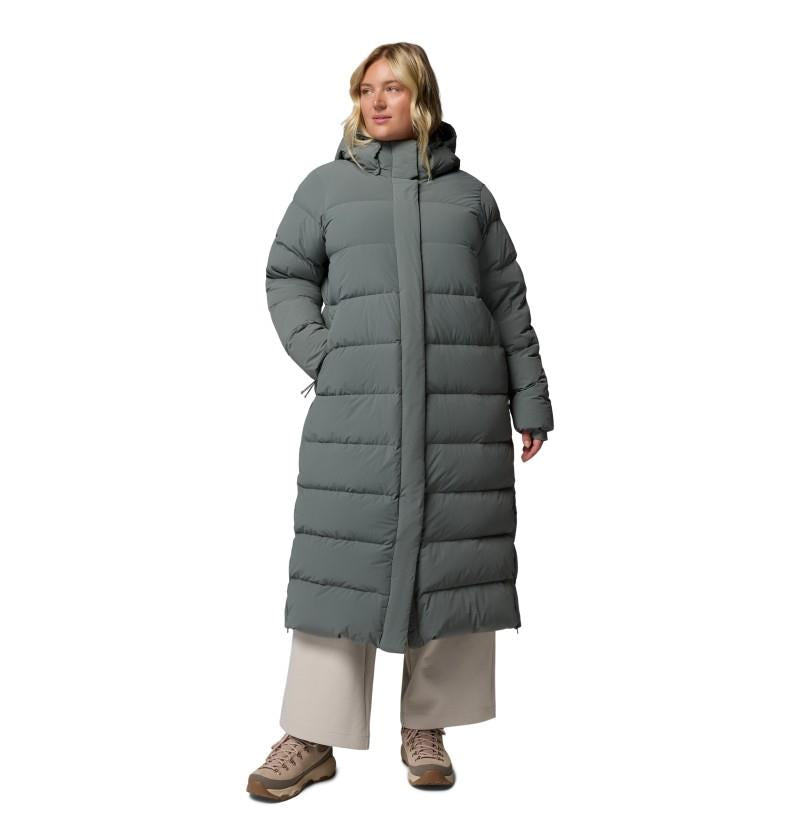Amaze Puff Long Hooded Jacket, Extended - Womens - sedona sage 1
