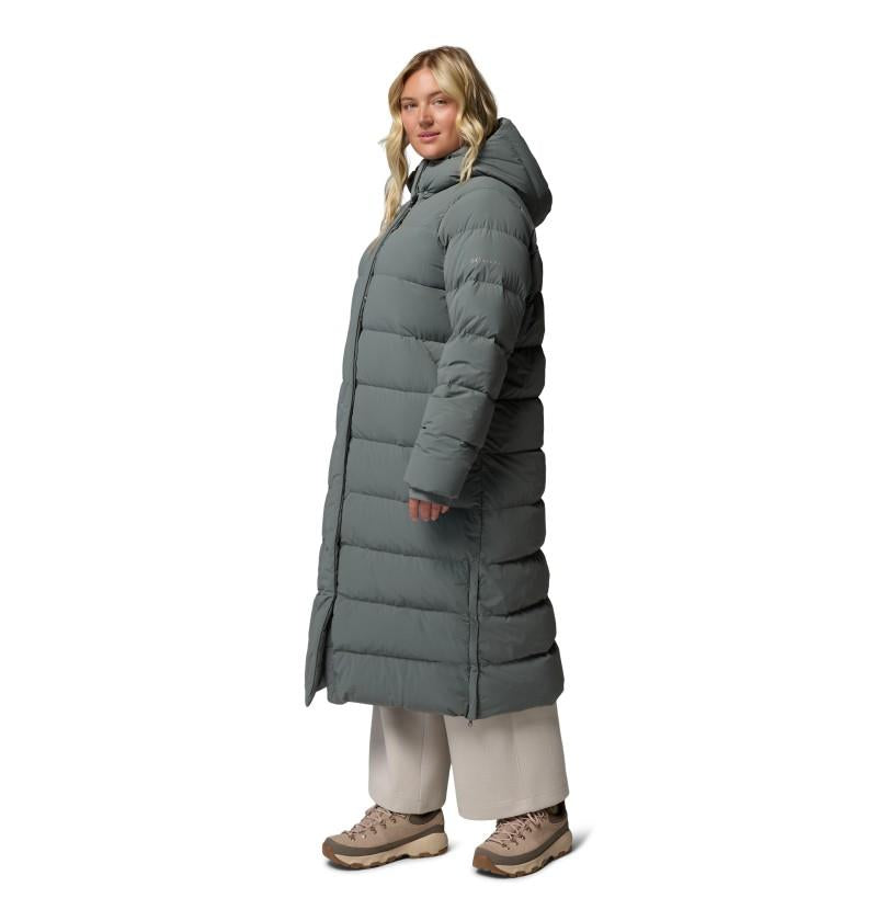 Amaze Puff Long Hooded Jacket, Extended - Womens - sedona sage 1