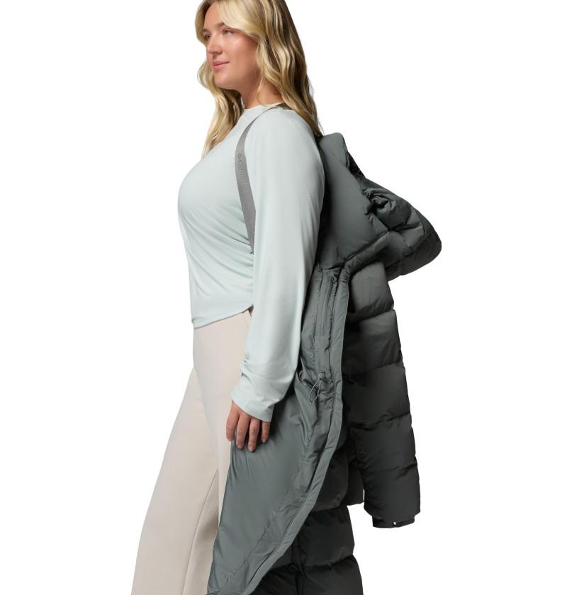 Amaze Puff Long Hooded Jacket, Extended - Womens - sedona sage 1