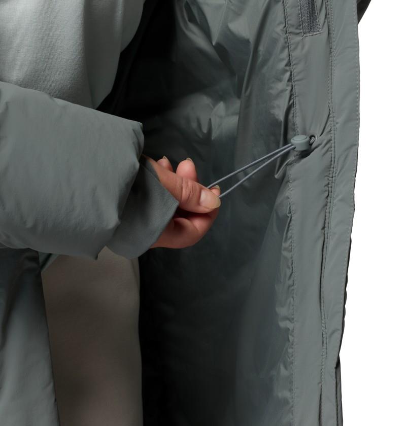 Amaze Puff Long Hooded Jacket, Extended - Womens - sedona sage 1