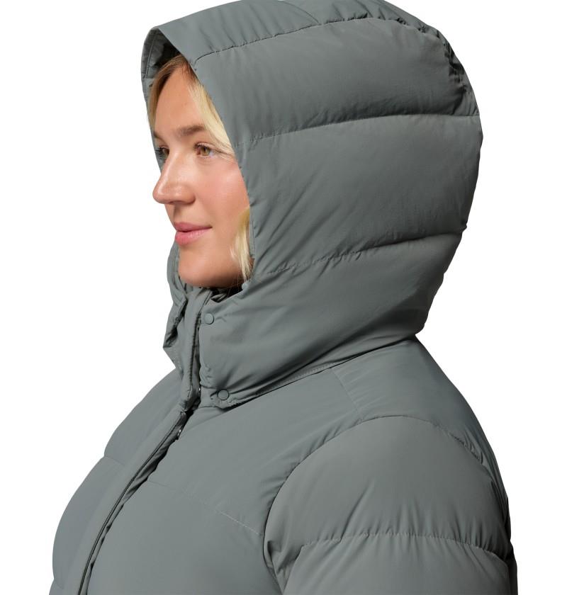 Amaze Puff Long Hooded Jacket, Extended - Womens - sedona sage 1