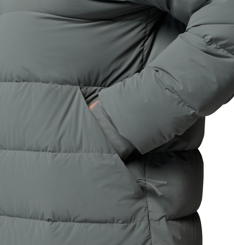 Amaze Puff Long Hooded Jacket, Extended - Womens - sedona sage 1