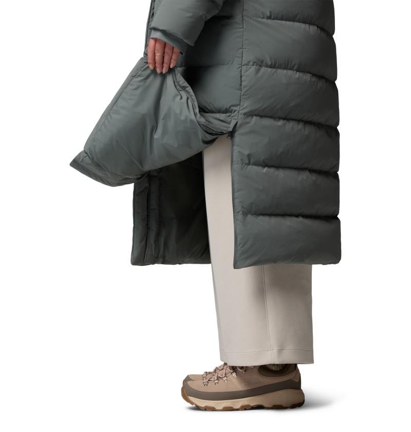 Amaze Puff Long Hooded Jacket, Extended - Womens - sedona sage 1