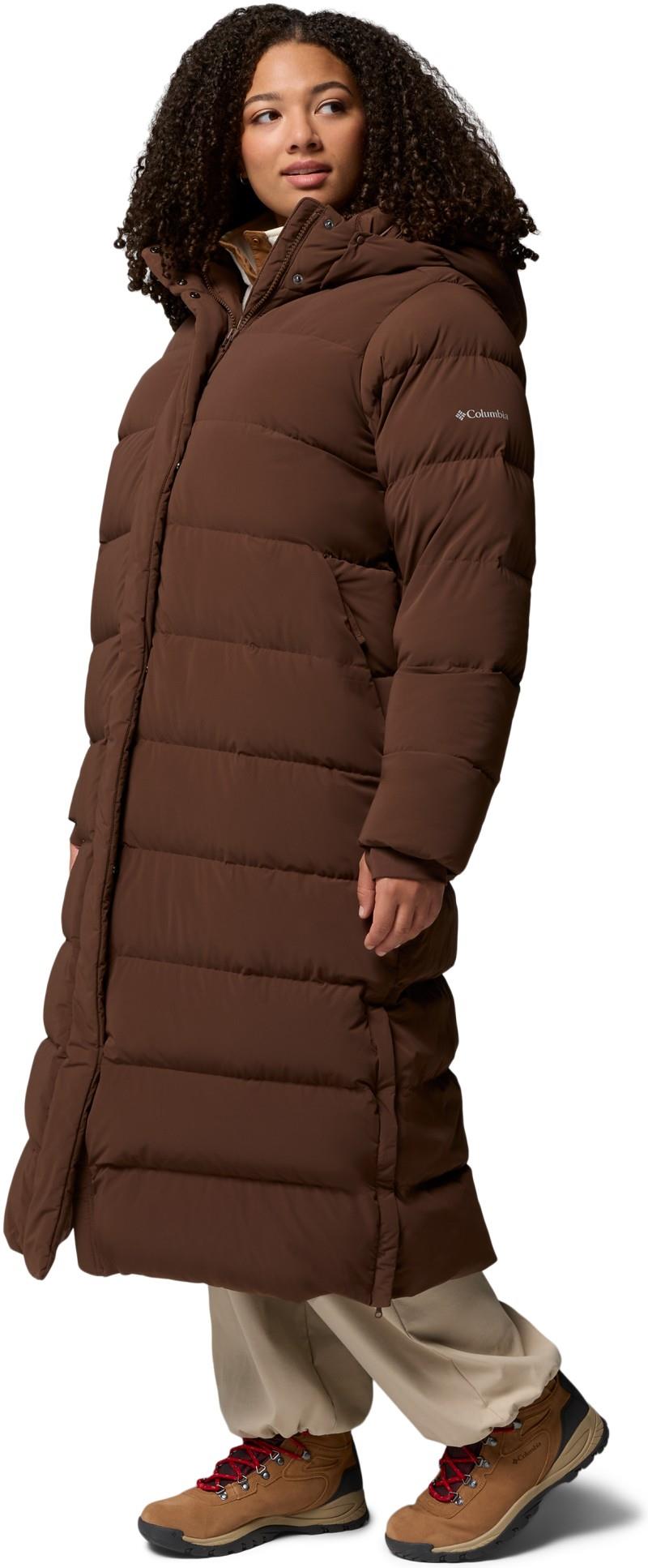 Amaze Puff Long Hooded Jacket, Extended - Womens - tobacco 1