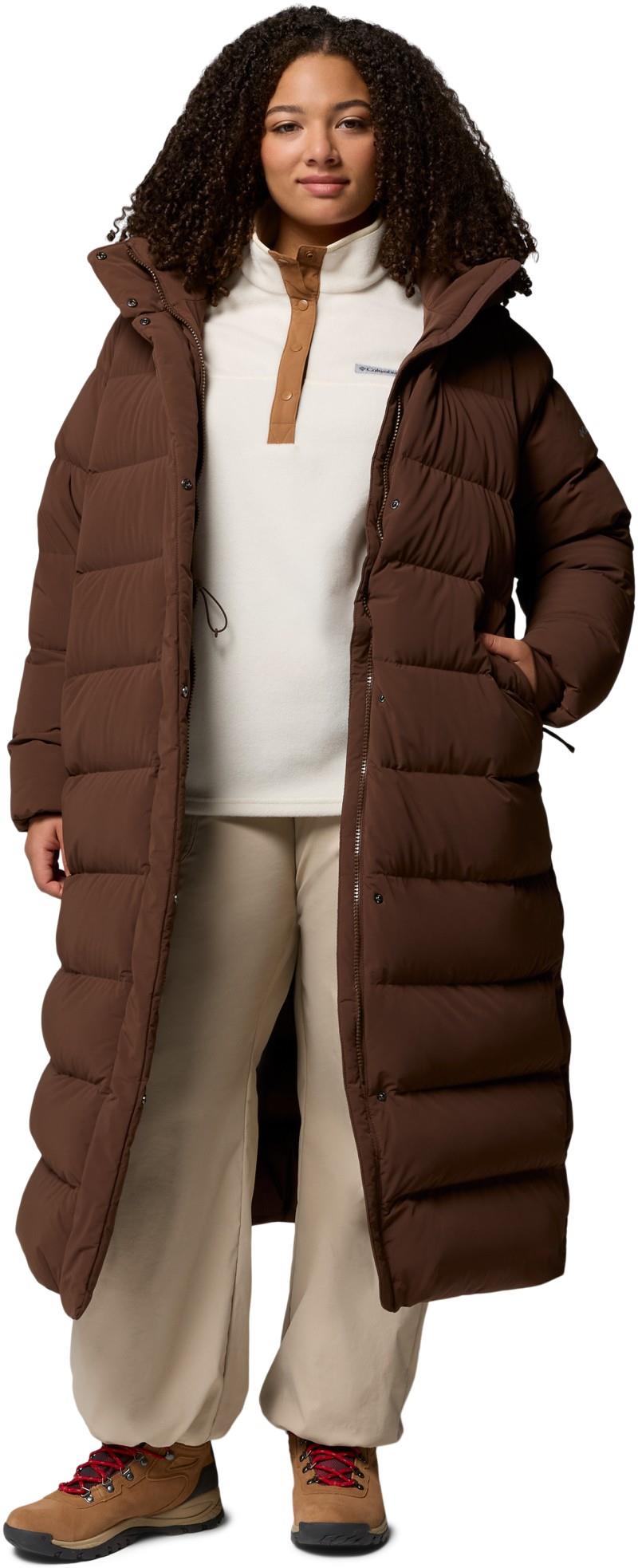 Amaze Puff Long Hooded Jacket, Extended - Womens - tobacco 1